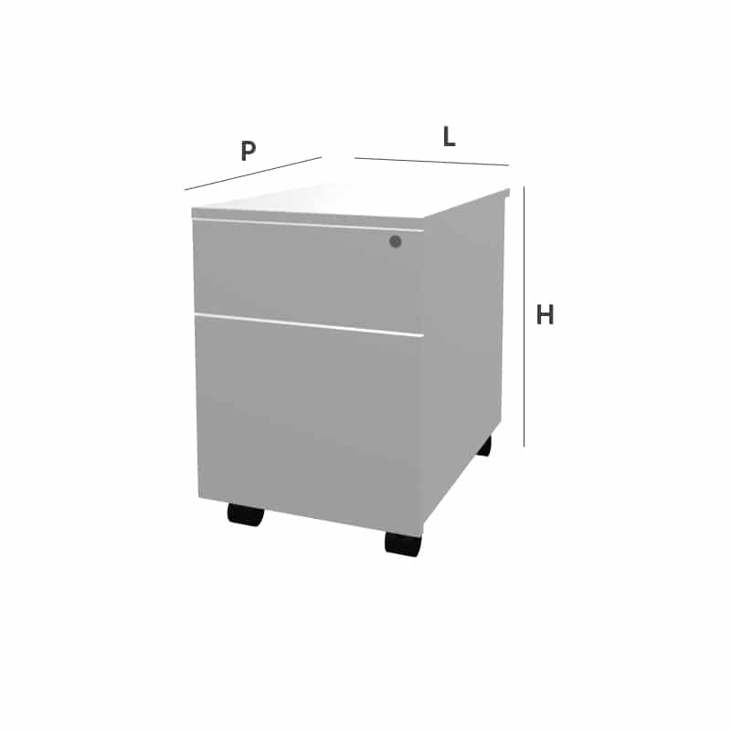 Caisson mobile COMFORT fermeture clé - Burostock